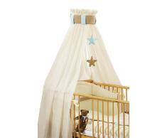 Christiane Wegner Parure de lit Cappuccino pour lit 70 x 140 cm, inclut ciel de lit et son mobile, tour de lit, drap 100 x 135 cm et Coussin 40 x 60 cm