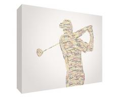 Feel Good Art GOLF2436-01IT Tableau sur Toile avec Impression sur Toile Motif Typographie Moderne 91 x 60 cm Autumnal Tones
