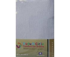 Dudu N Girlie Coton Mini Drap-housse pour lit bébé, 50 cm x 100 cm, 2 pièces, Blanc