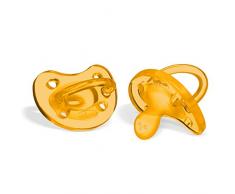 Chicco 00073023310000 Physio Soft Gommotto, Sucettes en caoutchouc, 6-16 mois, Orange, 2 pièces