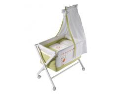 Naf-Naf Mini-Berceau Complet Jungle, Bois + Textile + Ciel de Lit