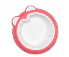 Badabulle Assiette Antidérapante Bébé Corail