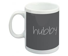 Feel Good Art Mug en céramique Motif typographie moderne de lheureux Couple (Multicolore sur tons noir)