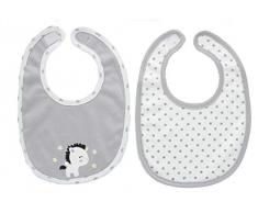 Baby Love - Set de 2 Bavoirs Licorne - Gris - TU