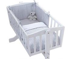 Clair de Lune dOrge Ensemble de lit Bebe (Cantonniere/Housse de couette), Gris