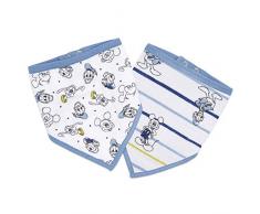 aden + anais essentials - Bavoir Bandana à Pression, DISNEY, Bavoir Bébé Réglable,Mickey, Doux et Absorbant, Fait en Mousseline 100% Coton, pour Nouveaux-nés, Fille et Garçon, Multicolore, Lot de 2