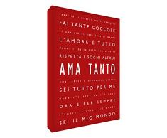 Feel Good Art LVDP1216-01IT Tableau sur toile Motif âme 30 x 40 cm rouge