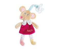 BABY NAT Doudou Attache Sucette Souris Rosie