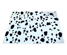 Little Helper NB/101MD014SB160230-FR IVI Large Tapis Epais Hypoallergique 3D Haute Qualité Thème Chien Dalmatien Crème avec Tache Noir 100 x 150 cm