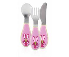 Nûby Id5571 Couverts Inoxydables pour les Petits 12m+