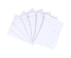 Babybay 160871 Tour de lit Ultrafresh en piqué Convient pour Le modèle Maxi, Boxspring, Midi et Comfort Plus, Blanc avec mélange détoiles Sable/ble, Multi Color, Taille Unique