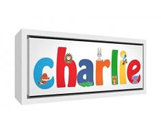 Little Helper Napperon avec Coaster Style Illustratif Coloré avec le Nom de Jeune Garçon Tom