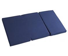 roba Matelas de voyage, matelas de voyage, matelas pliant avec sac, pliable en deux, couleur bleu marine, ouvert 120x60x5,5cm, fermé 40x60cm.