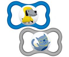 MAM Tétines avec message « I Love Mummy » et « I love Daddy » avec étui de voyage stérilisable (6 mois et plus, rouge/rose)