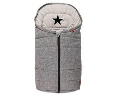 Kaiser 65337225 Anna Chancelière pour Siège de Bébé Coton Fleece Star Applikation Mélange Gris