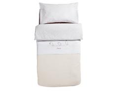 Petit Praia Piu Piu Housse de Couette Moulant Blanc/Beige 70 x 140 cm