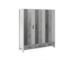 Schardt Armoire 3 Portes Woody Gris
