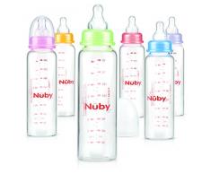Nûby Biberon en Verre avec Tétine Débit Lent 240 ml