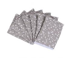 Babybay 160867 Tour de lit Ultrafresh en piqué Convient pour Le modèle Maxi, Boxspring, Midi et Comfort Plus, Taupe avec étoiles Blanches, Multi Color, Taille Unique