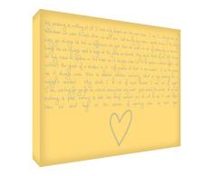 Feel Good Art diamond-polished Decor Bloc, Momento Symboliquement (14,8 x 21 x 2 cm, jaune, je suis simplement dans la Prochaine Chambre Poème)