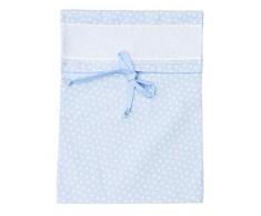 Filet - Sac porte lanière hôpital bébé 100% coton avec insert en toile Aïda à broder - Bleu