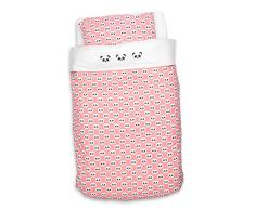 briljant Baby fwdbo120 x 150panda99r Parure de lit housse de couette et taie doreiller, rose