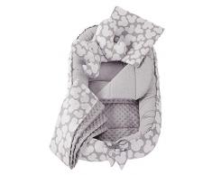 Réducteur de Lit 5 éléments bébé Cocon 90x50cm nouveau-né 100% Coton Baby nest Medi Partners couverture insérer coussin