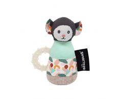 Maracas Jouet d’éveil Bébé – anneau de dentition, grelot – ludique – Kezakos le Ouistiti – LES DEGLINGOS