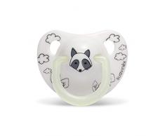 Suavinex Sucette Physio Night & Day 0/6M Raton Laveur Blanc