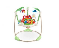 Fisher-Price K7198 Centre dactivité Sauteuse et Jeux Amis de la Forête, Grenouille, pour Bébé avec Musique et Lumières, Multicolore