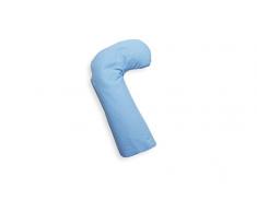 Ideenreich 2213 bébé Coussin de positionnement en forme de L, 65 x 20 cm, bleu clair