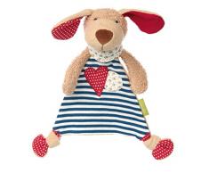 sigikid 40503, fille et garçon, doudou chien, coton organique, rouge/bleu, ‘Organic Collection’