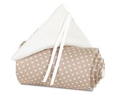Babybay Tour de lit à sommier tapissier Organic Cotton pour Maxi et, marron clair étoiles Blanc