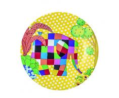 Elmer Assiette à Dessert Jaune Multicolore Diamètre 20 cm