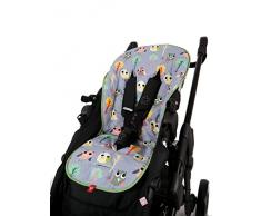 Kaiser Couverture Revêtement Universel Moutons Oiseaux et Hiboux Jeans Gris