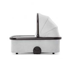 Hauck Apollo Pram Nacelle Nouveau-Né pour Poussette Apollo, Matelas Doux Légère, Grand Canopy, Pliable – Gris argenté