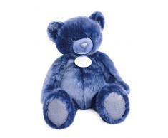 Doudou et Compagnie Ours Collection Peluche Bleu Nuit 80 cm