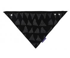 The Original Dooky Bavoir Bandana en coton, absorbant et réglable Grigio con Coroncine - Light Grey Crowns