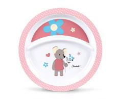 Sterntaler Assiette Bébé, Souris Mabel, Âge : Bébé dès 6 Mois, Rose/Multicolore