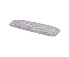 LULANDO SleepSide Oreiller coussin pour dormir en position latérale, Sleepside 120x40cm ou 145x40cm , coton/microfibre, Couleur: Grey Sparklings / White