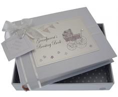 White Cotton Cards Toys Range S Boasting Book Album de petite taille (Silver Landau et fanions)