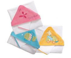 Babycalin Linge et Gant de Toilette Carré de Bain Eponge Modèle aléatoire