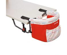 Safety 1st Smart Lunch Chaise de table, Compacte, Pliable, De 6 mois à 3,5 ans (15kg), Red Lines