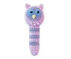 Sindibaba à la main au crochet Chouette Hochet avec long corps fin – Parent