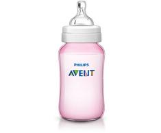 Philips Avent - SCF567/17 - Biberon Classique + - 330 ml - Tétine Débit Variable - Anticolique - Rose