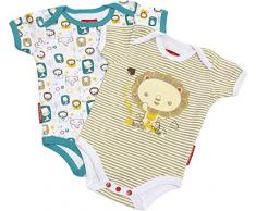 FISHER PRICE Fp10111 Set de 2 Body en Coton pour Bébé de 0 à 24 Mois