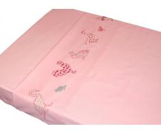 Taftan Drap Animaux de la ferme rose (100 x 80 cm) - Rose