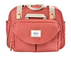 BÉABA, Sac à Langer Genève II, Modulable, Grande contenance, Rangements multiples, Pochette avant amovible, Matelas à langer, Pochette repas isotherme, Système attache poussettes, Terracota