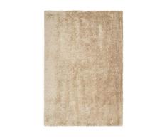 Lalee Tapis en Polyester Shaggy uni Cloud 500 Sand 200x290cm 100% 200 x 290, Beige