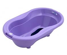 Rotho Babydesign TOP Baignoire avec Tapis Antidérapant et Bouchon de Vidange, 0-12 mois, TOP, Lavende (Violet), 200010264